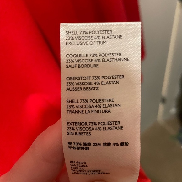 Maeve/Anthropologie Deena Flutter Sleeve Dress. Size Medium. Red. - Picture 5 of 6